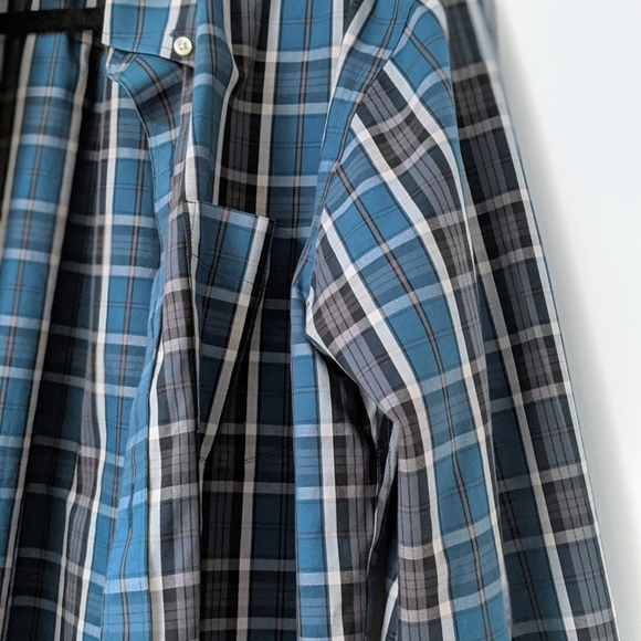 EDDIE BAUER Wrinkle Free Classic Fit Men's Plaid Button-down Shirt - Picture 6 of 12
